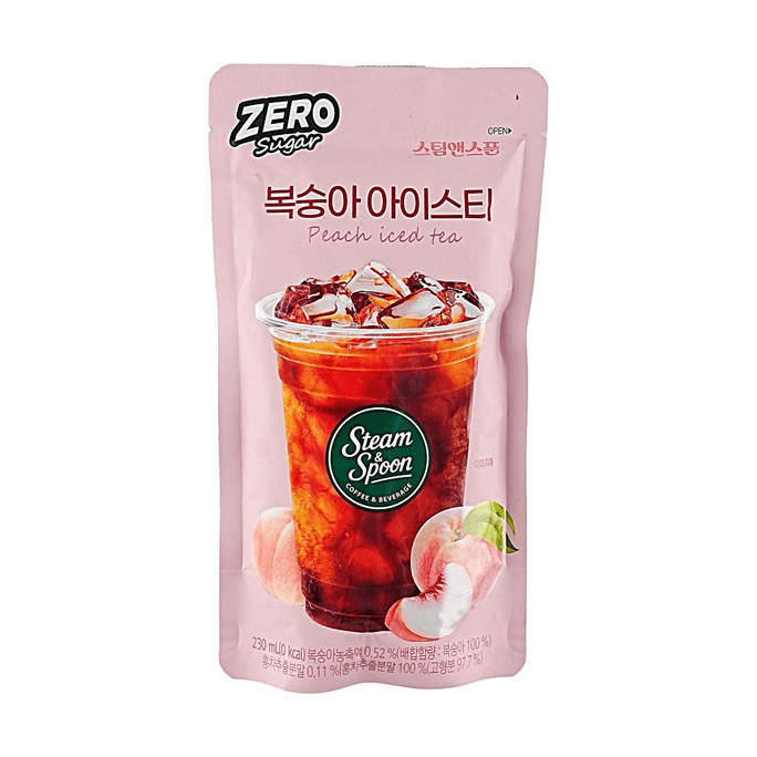 무설탕 복숭아 아이스티, 7.78 fl oz【0 설탕·10kcal】