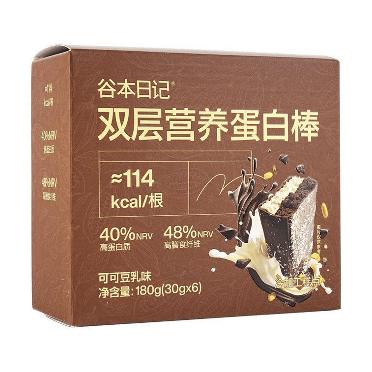 【限時買一贈二】GUBEN DIARY谷本日記 雙層蛋白棒30g*6支 可可豆乳味 *3【3份超值裝】 5