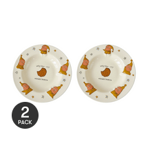 川岛屋 星星人 浮雕深盘子 陶瓷餐具 饼干款 8.25" *2【2份超值装】