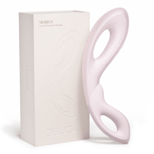 OSUGA™ MOBIUS A-Spot & G-Spot Vibrator for Women  Deep Rolling Dildo Vibrator Sex Toy (Light Pink)