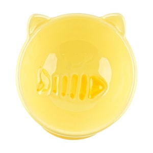 セラミック製猫用フードボウル、容量300ML、13.5CM