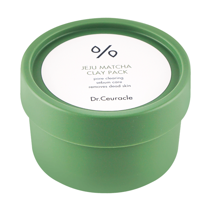 Jeju Matcha (Green Tea) Cleansing Clay Pack - Pore Clearing, Exfoliating & Oil Control - 3.95 oz