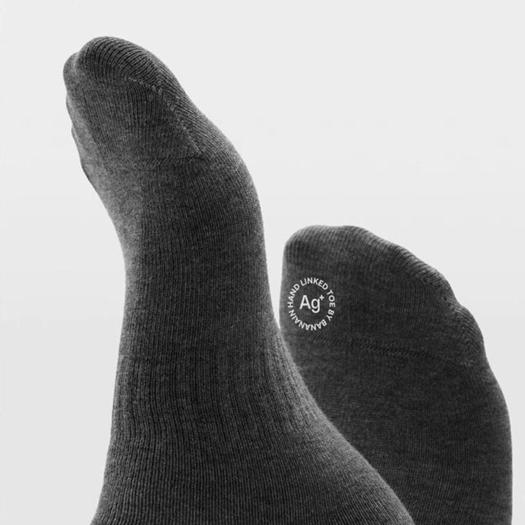 BANANAIN Men's Socks, 7A Antibacterial Light Sports Striped Mid-Calf Socks, Odor-Resistant & Sweat-Absorbent, 4-Pair 5