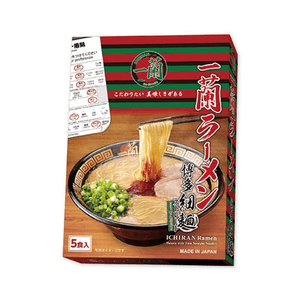 【美国直邮】 日本 一兰拉面 ICHIRAN 一兰日式博多直面  地道豚骨速食拉面 5 包入
