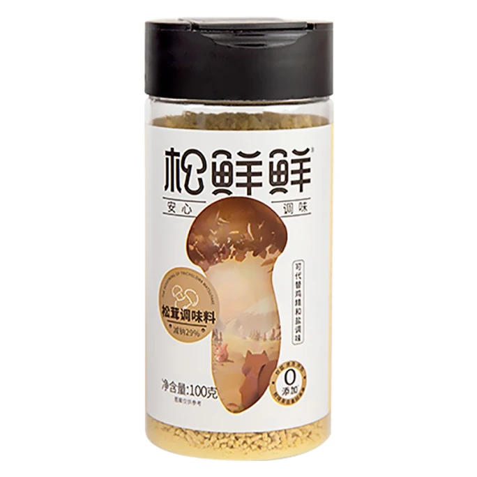 중국 Qingxin Lake Songxianxian 0 첨가 송이버섯 신선한 조미료 저나트륨 29% 병입 100g 한 스푼에 소금과 MSG를 대체하는 신선한 송이버섯의 신선함