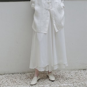 New Chinese Style Loose Skirt With White Dew Skirt S