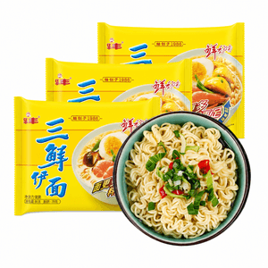 Three Delicacies Instant Noodles 3packs [Aromatic & crunchy]