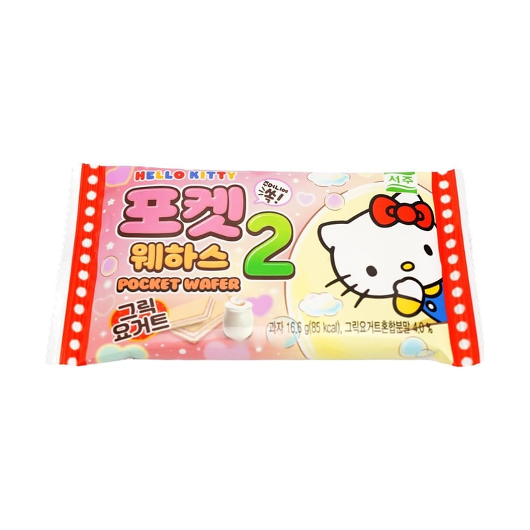 산리오 헬로키티 포켓 웨이퍼 요거트 맛 0.59온스 6