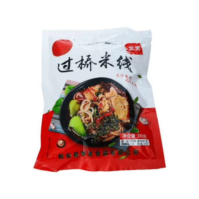 【中国直邮】 潘老疙瘩 东北过桥米线   370g  正宗过桥粗米线真空包装