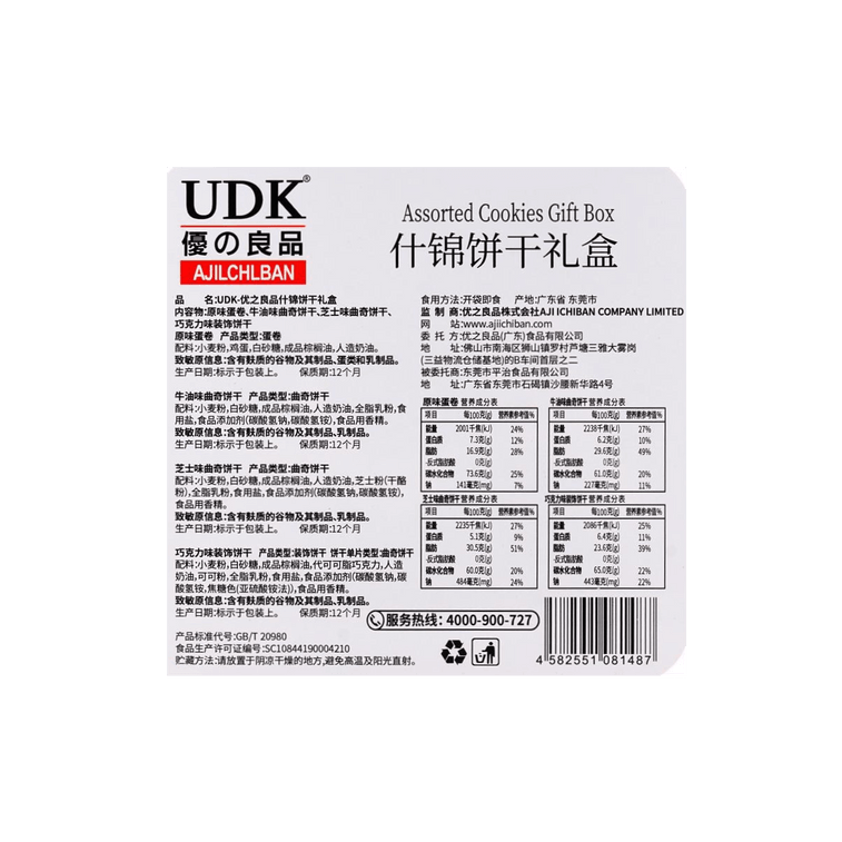 ビスケット詰め合わせギフトボックス 17.64オンス 7