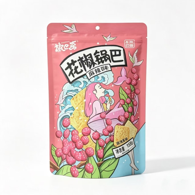 화지아 수제 튀김 부스러기 매운맛 스낵, 바로 먹을 수 있는 간식, 158g*1개