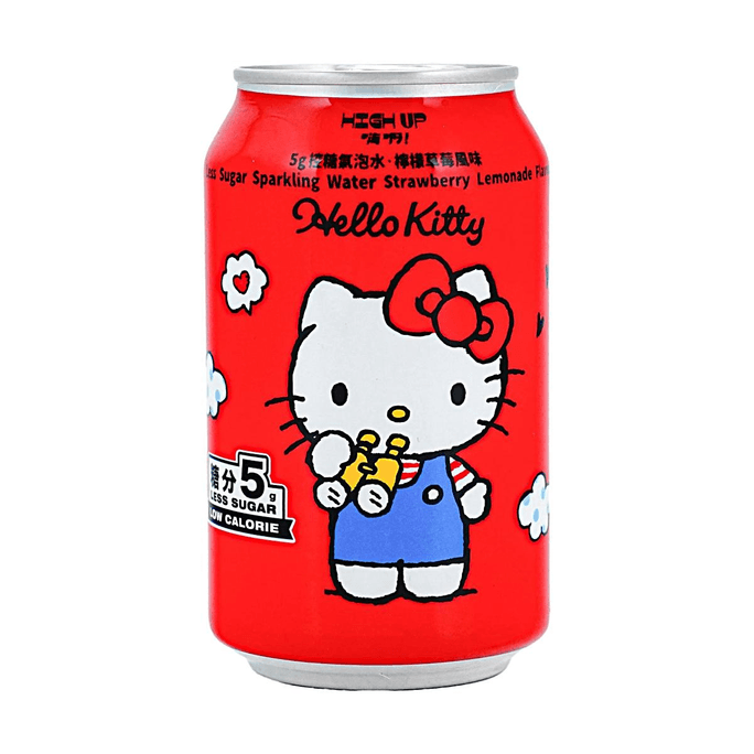 Sanrio Collaboration Hello Kitty Lemon Strawberry Flavor Sparkling Water 11.16 fl oz