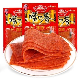 嘴巴香 软韧甜辣手撕红油面筋 麻辣亲嘴片辣条 老式怀旧大辣片 网红休闲麻辣零食 18g*6 包