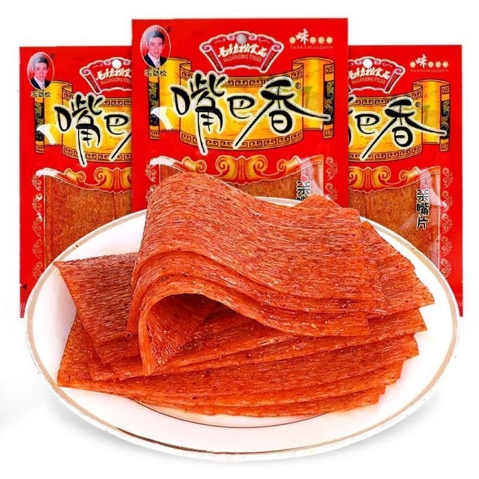 입이 즐거운 부드럽고 쫄깃한 매콤한 홍유면진 손으로 찢은 면, 매콤한 친취편 라면, 옛날 추억의 대형 매운맛 조각, 인기 간식, 매콤한 맛 18g*6 팩