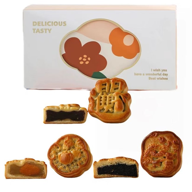 中国 一品紫禁 中秋三口味广式造型月饼 60克*3粒 陈皮豆沙 莲蓉蛋黄 紫晶桑葚 促