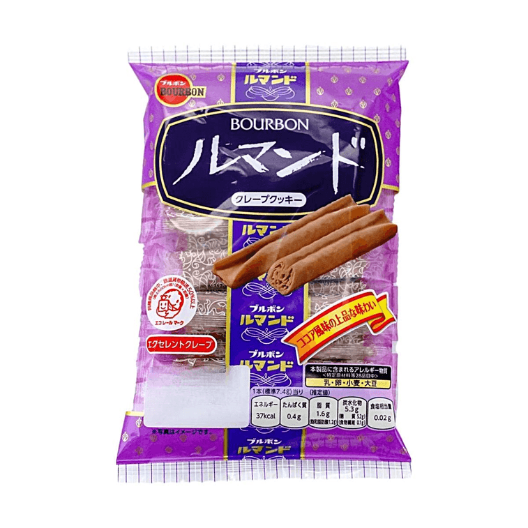 日本BOURBON波路夢 巧克力千層威化卷 可可口味 88g 3
