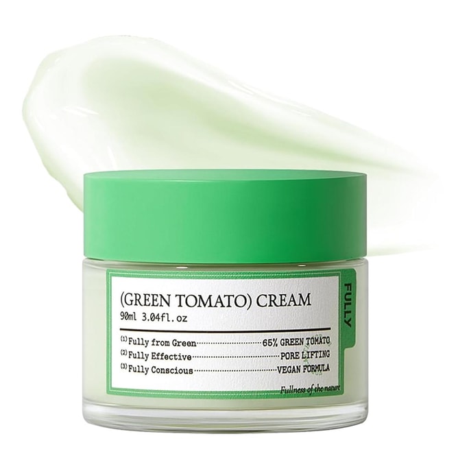 Green Tomato Facial Cream, Pore Lifting with 65% Green Tomato Extract and Vitamin C, 3.04 fl,oz