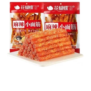 花蝴蝶 麻辣小面筋童年辣条怀旧零食办公室解馋小吃萍乡特产软豆皮 100g/包