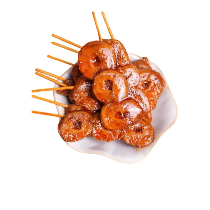 【中国直邮】 汴姑娘 龙祥爆辣素肠辣条网红烤面筋圈老式麻辣串90后怀旧解馋零食60g×3袋