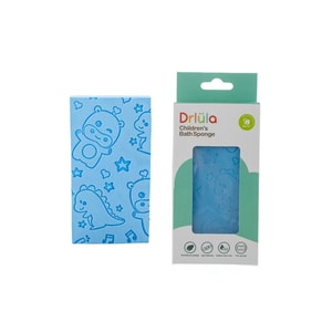 Doradobu Baby Scrub Sponge Brush Cartoon Print Baby Companion Children's Head Scrub Scrub Brush No Skin Injury Blue 1 piece