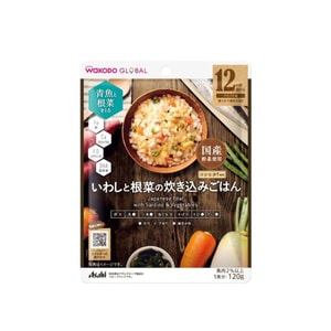【日本直邮 正品保证】日本和光堂 12个月宝宝辅食 高级系列 沙丁鱼炖根菜蔬菜粥 120g