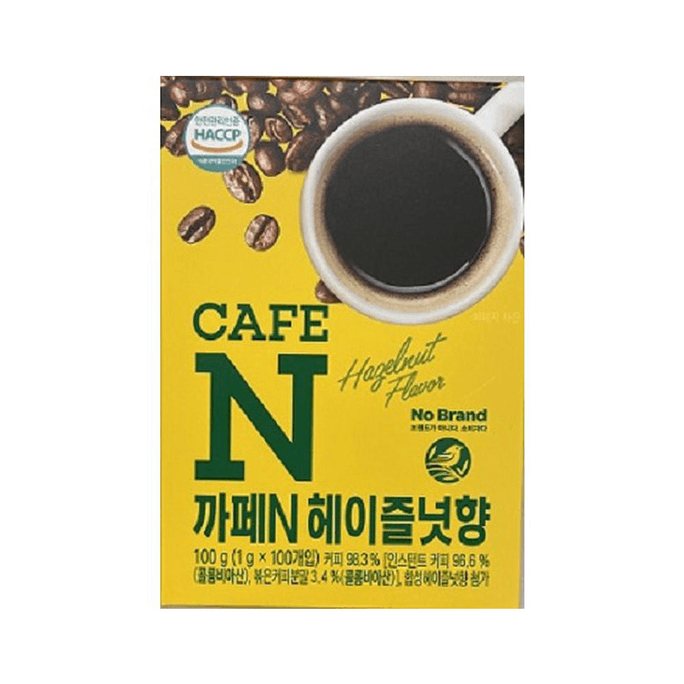 韓国ノーブランドコーヒーN ヘーゼルナッツ(スティック) 1g×100p