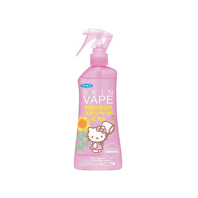 [일본에서 직접 우편 발송] Fumakilla VAPE Future 모기 퇴치제 장기 지속형 모기 퇴치 야외 휴대용 어린이용 물림 방지 스프레이 헬로 키티 핑크 복숭아 향 200ml