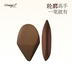 Beauty blender for dry and wet use, designed for brightening and concealing 【3D contouring - perfect for creating the right vibe】 Mini magic brush Mini sponge (coffee color) - one piece