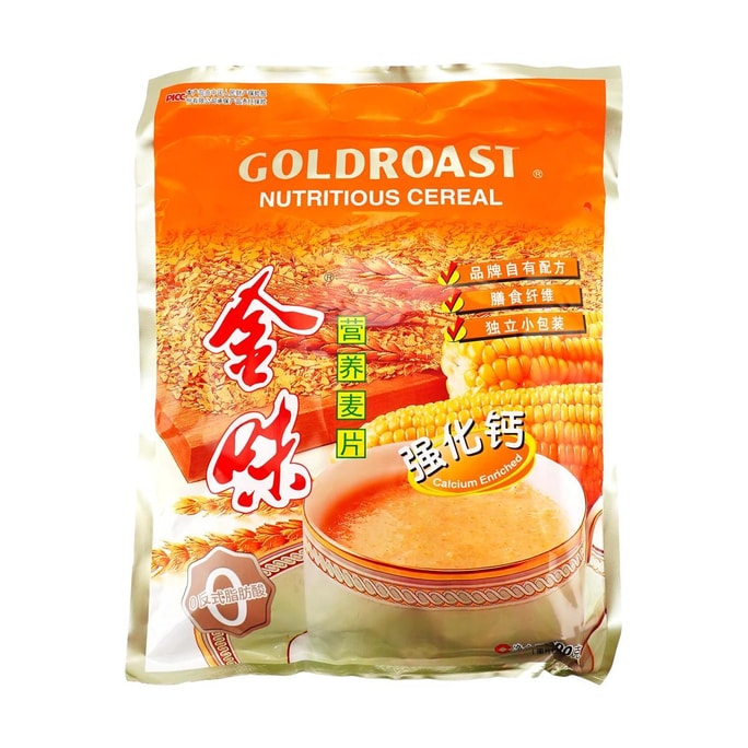 【早餐暖饮】金味 麦片 冲泡即食营养饱腹燕麦 强化钙型 600g