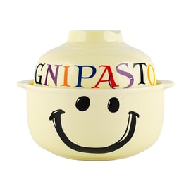 GOLDEN LION Creamy Meme Ceramic Ramen Bowl, Large Capacity, 2-in-1 Stackable Bowl, 750ML+500ML