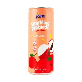 Lychee Juice Sparkling Drink,8.4 fl oz【Low Sugar】【Prebiotic & Collagen】