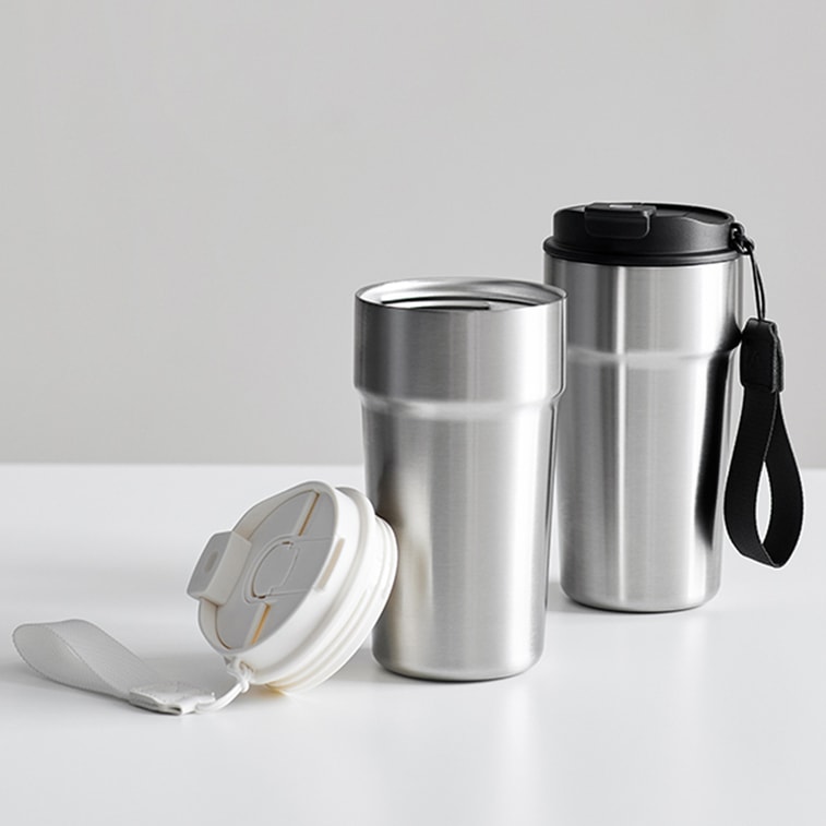 Insulated Stainless Steel Coffee Mug, Portable 500ml Water Cup, Travel Tumbler for On-the-Go Use 4