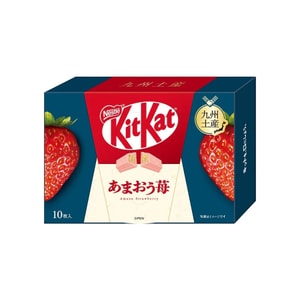 【日本直邮】 日本 NESTLE KITKAT 地域限定 九州限定 草莓味巧克力威化 10枚装