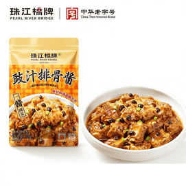 【中国直邮】 珠江桥牌 豉汁排骨酱 1袋70g 豉汁王 调味酱 豉汁 调味酱料 豆豉酱 广式豆豉
