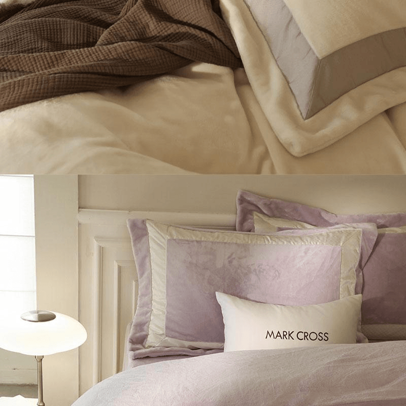 【中國直郵】 Lullabuy 慕斯牛奶絨秋冬床上四件套 床品被套居家 暖黃-King