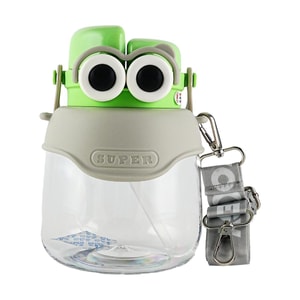 ビッグアイド ビッグベリー プラスチックカップ ダブルドリンク ポータブルウォーターカップ グリーン 1000ML