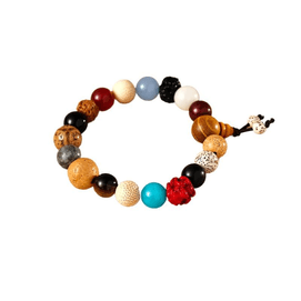 【中国直邮】 灵隐祈福 十八籽生肖手链菩提手串四代新多宝 牛 14-16cm