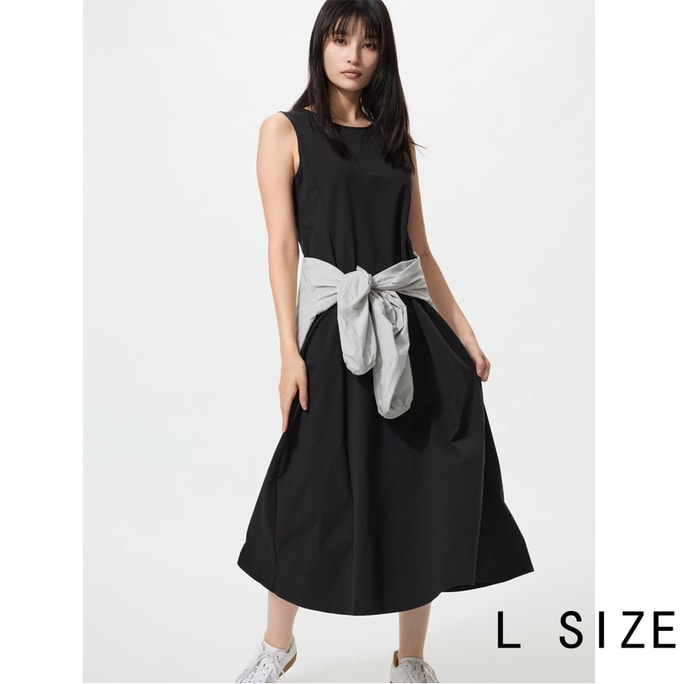 Ultra Stretch AIRism Sleeveless Dress Regular Length Black L Size 1piece