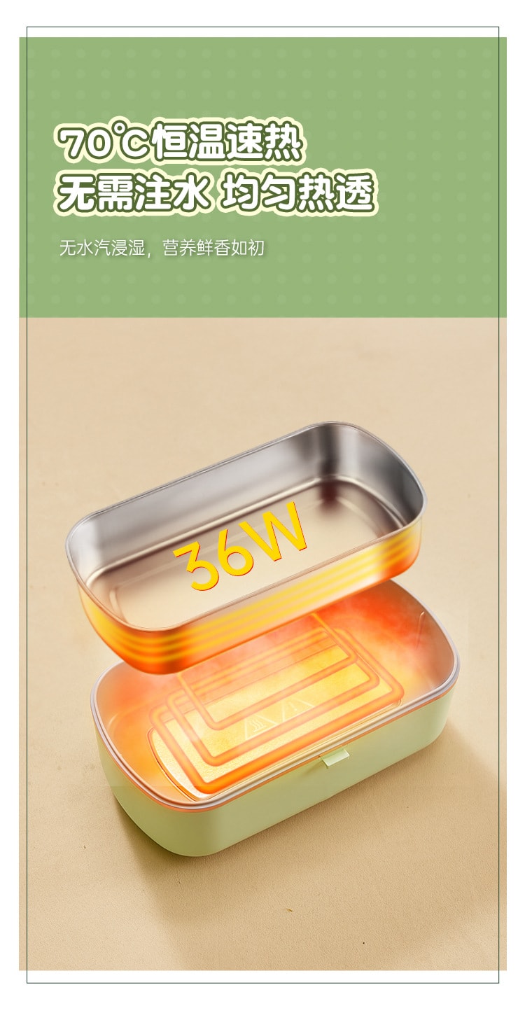 Heating electric rice cooker portable-green 1 unit