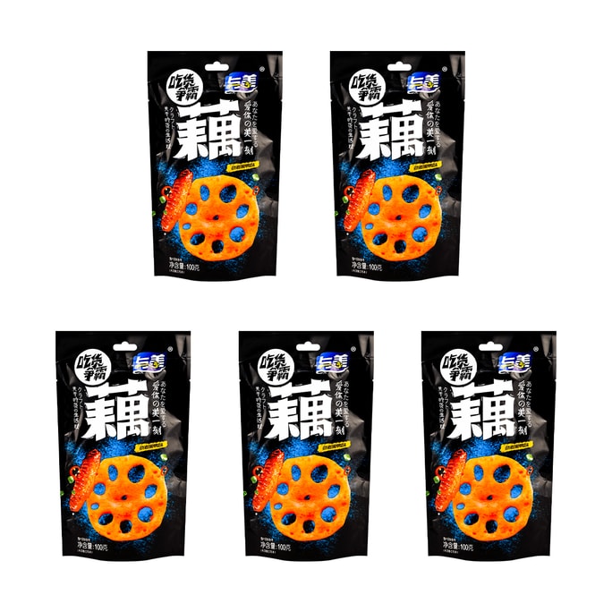Lotus Root Sweet and Sour Spicy Flavor 100g*5【Value Pack】