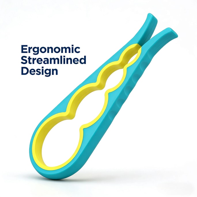 RHFJAKA 美国发货 手动开罐器、开瓶器,专为手部力量较弱、患有关节炎的老年人以及任何力气较小的人士设计,轻松开启各种瓶盖,防滑手柄 - 三合一厨房工具 - 1个装