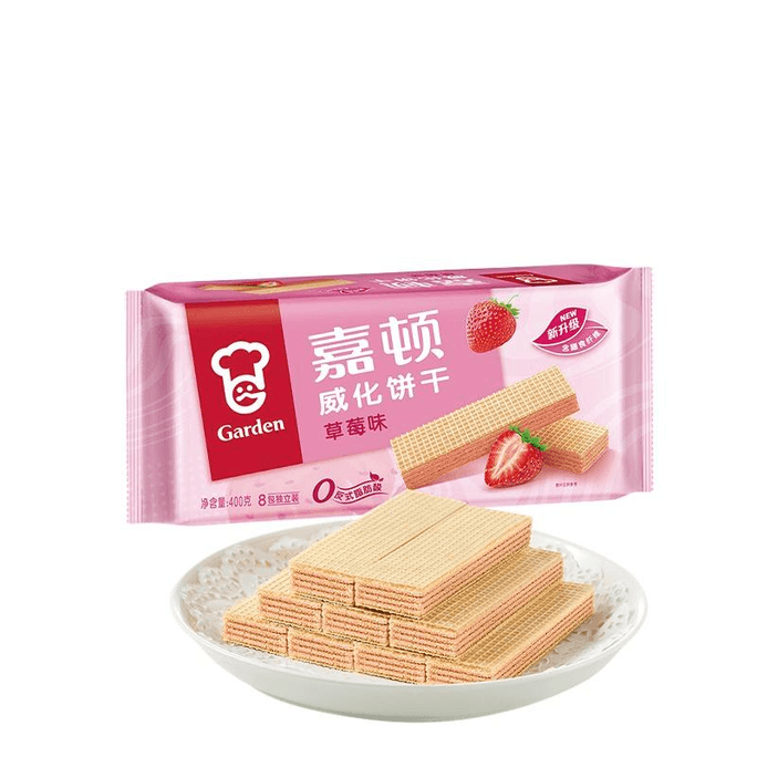 Wafer Cookies With Strawberry Flavor, 400g*1 Pack