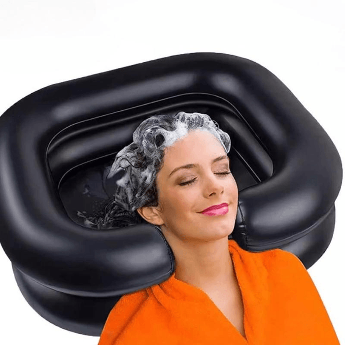 Mobile And Portable Inflatable Hair Washing Tool For Pregnant Women Lying Down Black Size 65 * 53 * 25cm