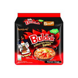 Korean Buldak Noodles Stew-Type Ramen - Hot Chicken Flavor, 5 Packs* 5.11oz【Trending on TikTok】
