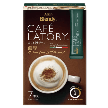 【日本直邮】 AGF Blendy Cafe Latory 卡布奇诺 7袋
