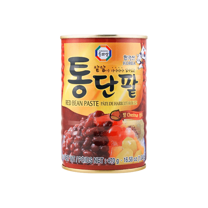 韩国SURASANG 甜品专供 罐装红豆沙 (自带拉环 无需开罐器) 470g