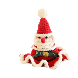 [중국 직배송] 펫타임 고양이 크리스마스 모자 니트 산타 모자, 모든 사이즈에 맞음(30파운드 이하), 20cm x 1개