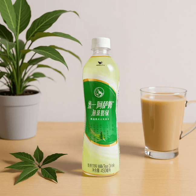 Assam Green Tea Milk Tea Drink 450ml