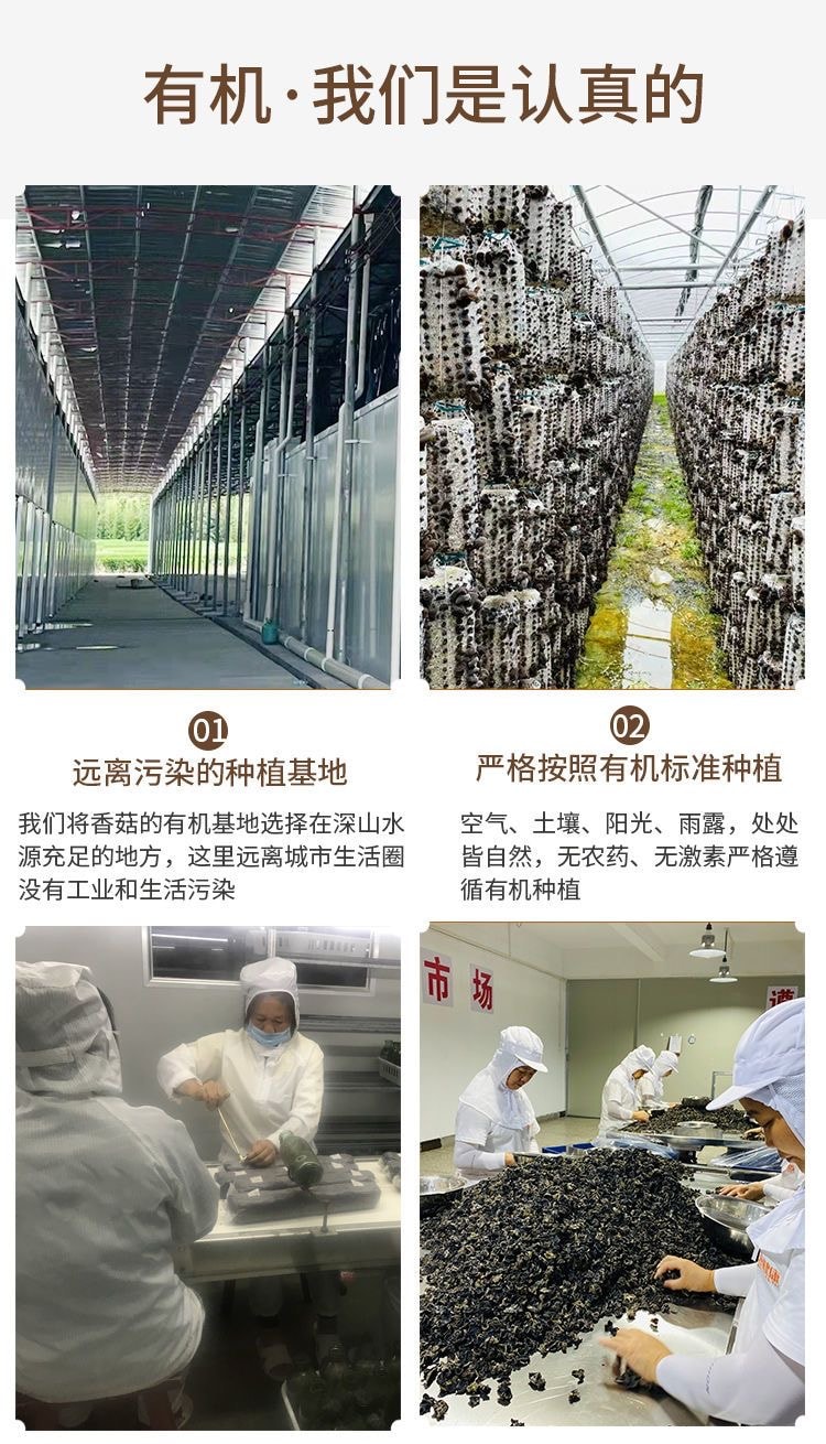 【中國直郵】 金唐 有機黑木耳食用菌黑木耳150g