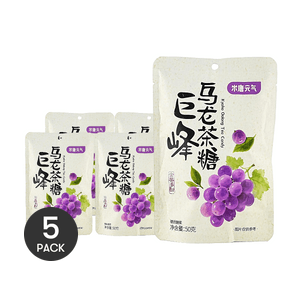 Grape Oolong Tea Candy 1.76 oz [Contains Tea Polyphenols] [Freshens Breath] *5【5 Packs】